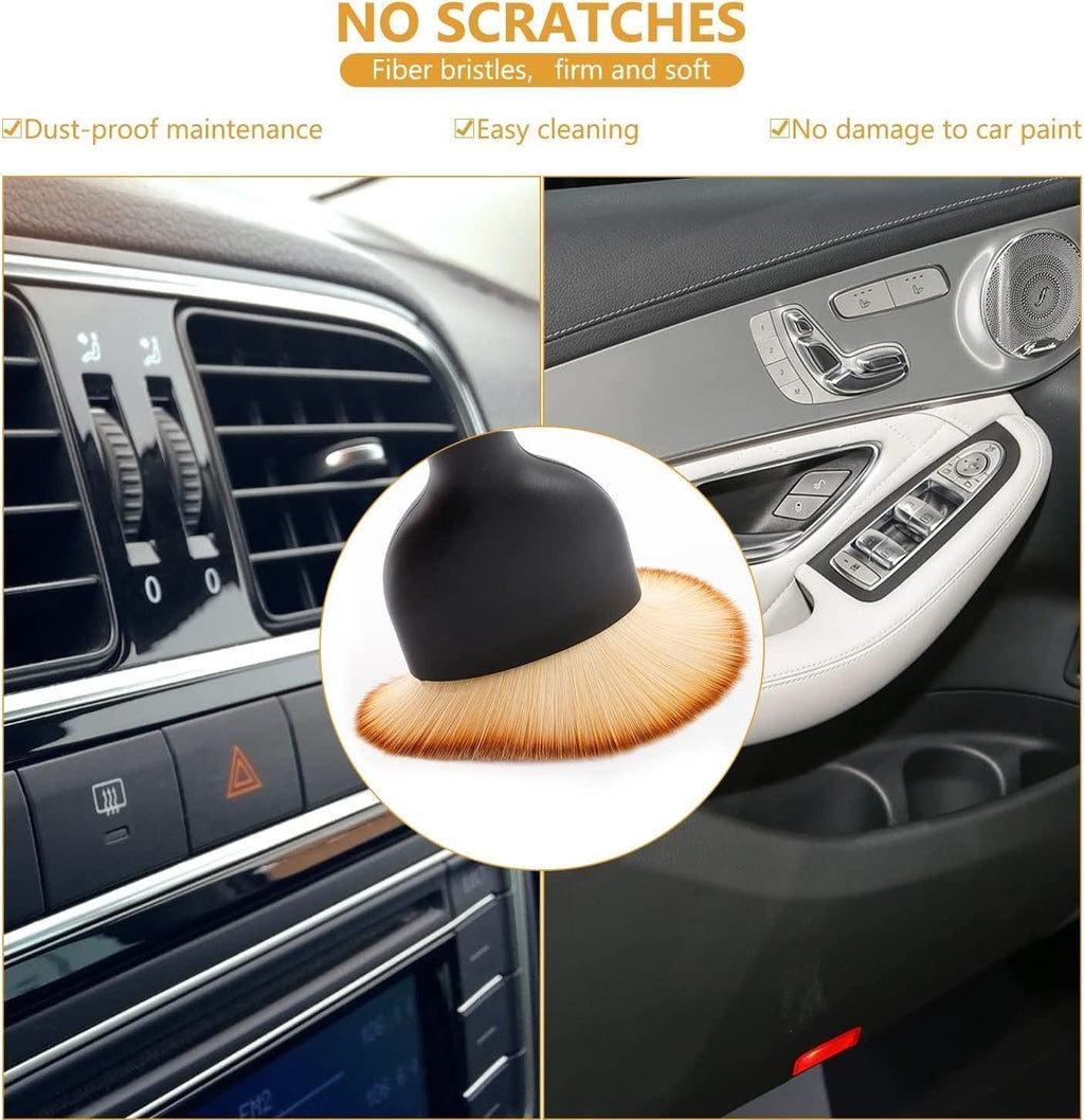 Car Interior Cleaning Soft Brush Set for Dashboard, Air Vents, Console & Detailing